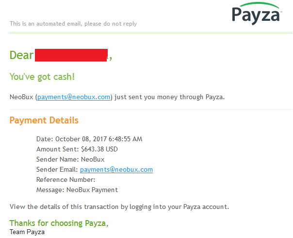 Neobux Payment Proof