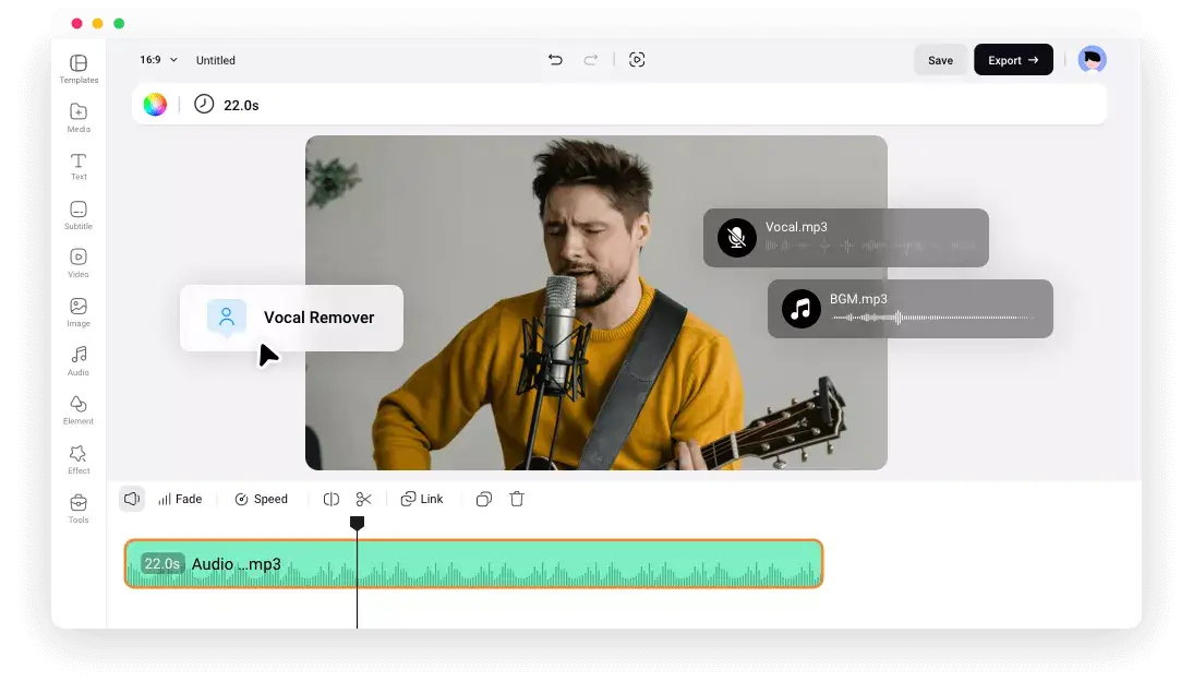 FlexClip Audio Vocal Remover